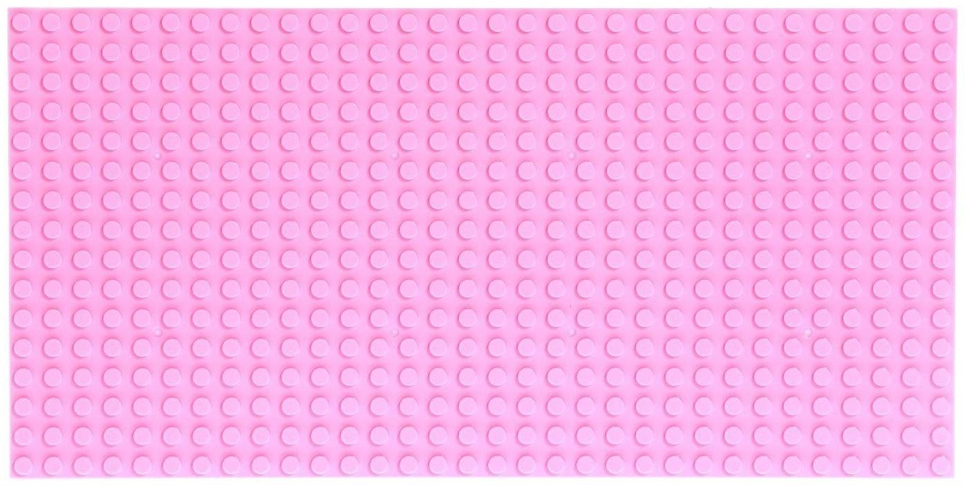 Пластина-перекрытие для конструктора, 25,5 × 12,5 см, цвет розовый