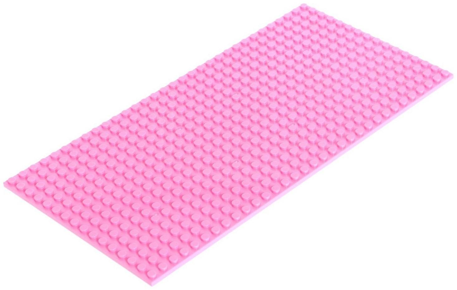 Пластина-перекрытие для конструктора, 25,5 × 12,5 см, цвет розовый