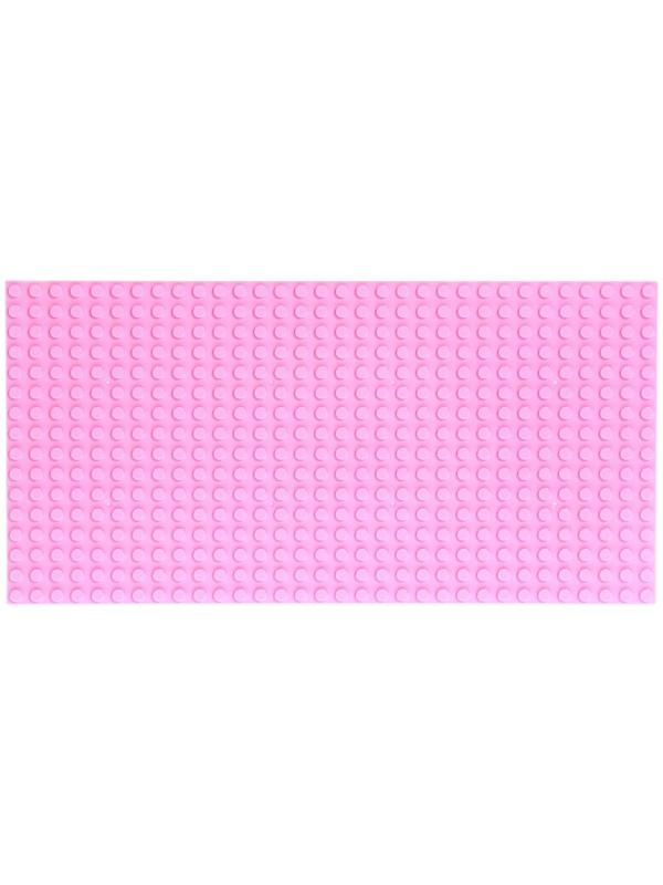 Пластина-перекрытие для конструктора, 25,5 × 12,5 см, цвет розовый