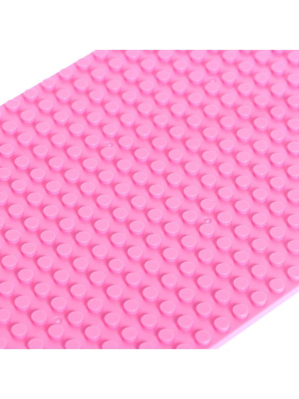 Пластина-перекрытие для конструктора, 25,5 × 12,5 см, цвет розовый