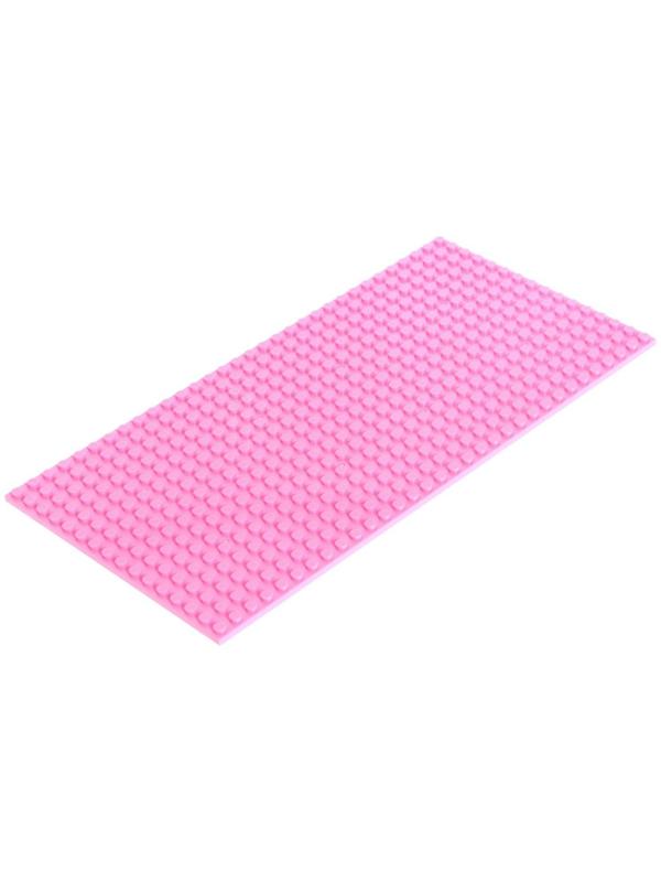Пластина-перекрытие для конструктора, 25,5 × 12,5 см, цвет розовый