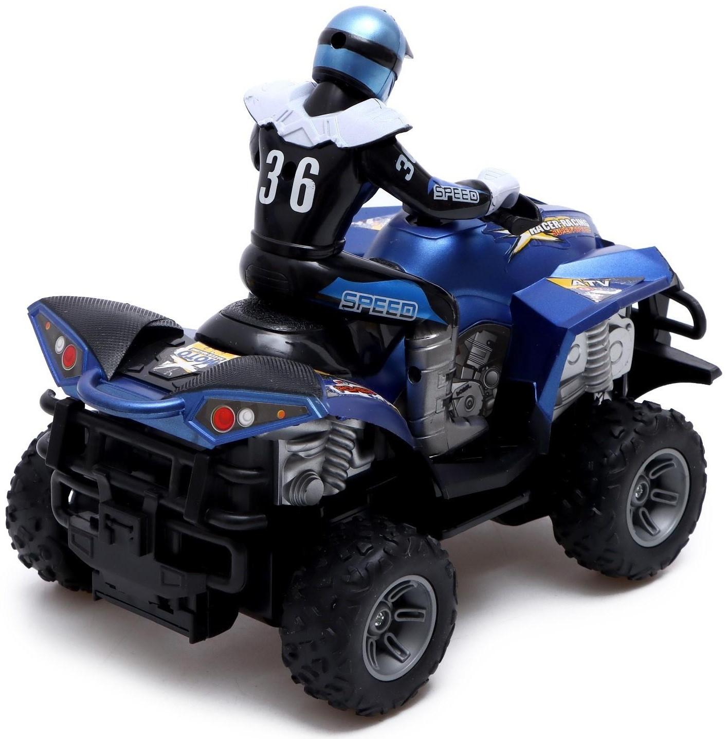 Мотоцикл радиоуправляемый «Квадроцикл», 1:12, цвет синий
