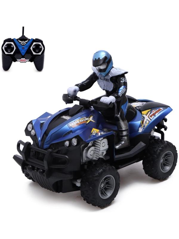Мотоцикл радиоуправляемый «Квадроцикл», 1:12, цвет синий