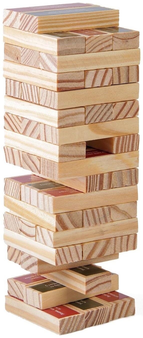 Настольная игра «Башня против стульев», 54 бруска с наклейками, 18 стульев, 12+