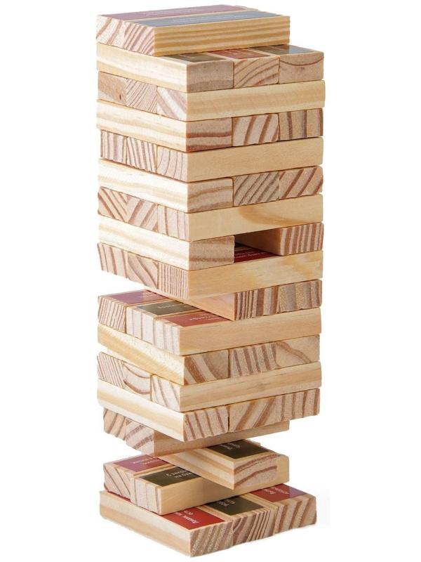 Настольная игра «Башня против стульев», 54 бруска с наклейками, 18 стульев, 12+