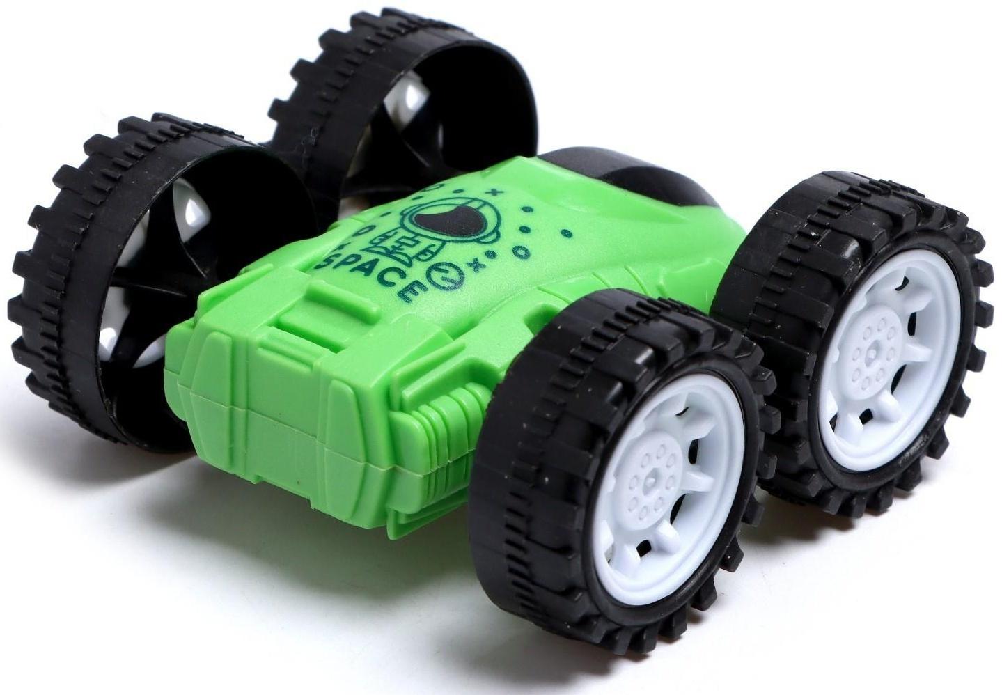 Перевертыш инерционный «Машинка-перевертыш», цвет зелёный