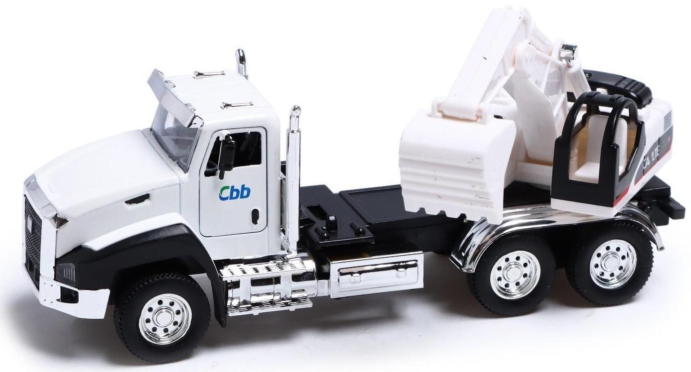 Грузовик металлический «Кран», инерция, открываются двери, свет и звук