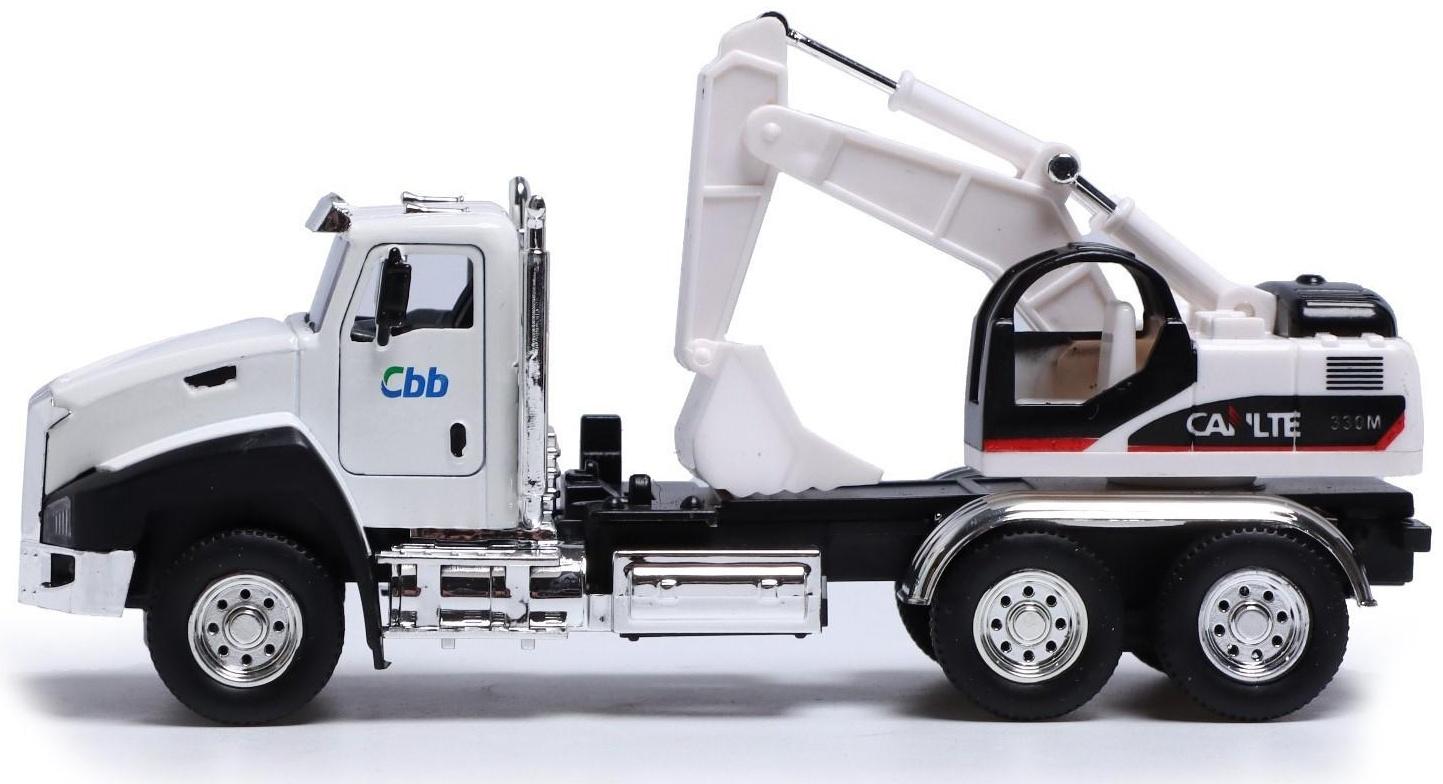 Грузовик металлический «Кран», инерция, открываются двери, свет и звук