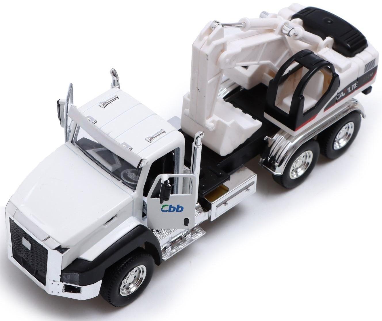 Грузовик металлический «Кран», инерция, открываются двери, свет и звук