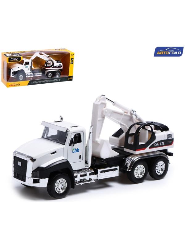 Грузовик металлический «Кран», инерция, открываются двери, свет и звук