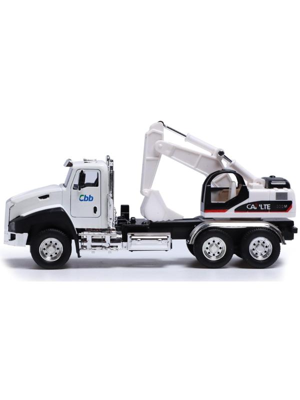 Грузовик металлический «Кран», инерция, открываются двери, свет и звук