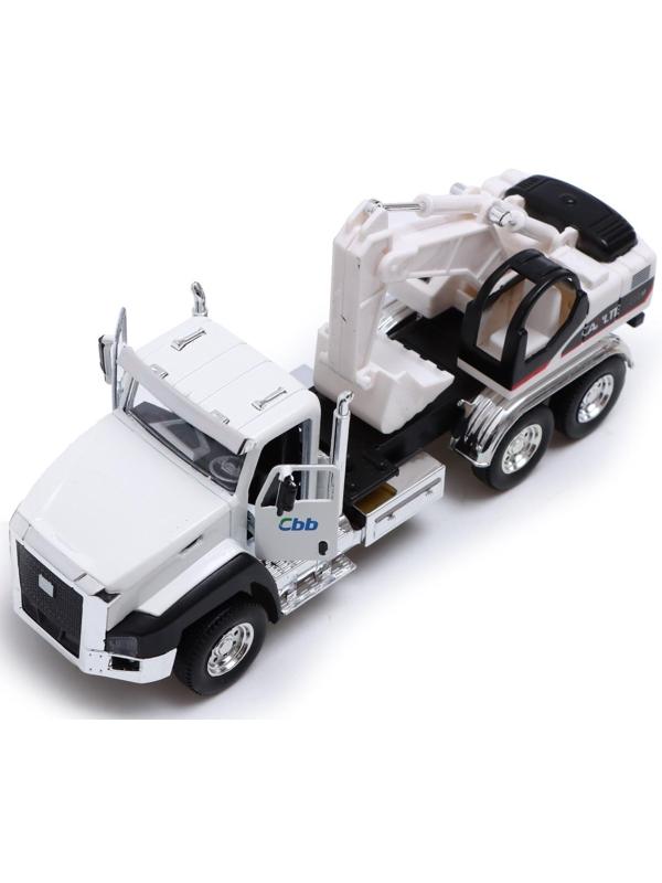 Грузовик металлический «Кран», инерция, открываются двери, свет и звук