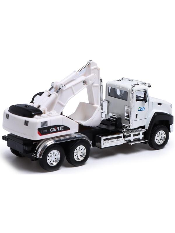 Грузовик металлический «Кран», инерция, открываются двери, свет и звук