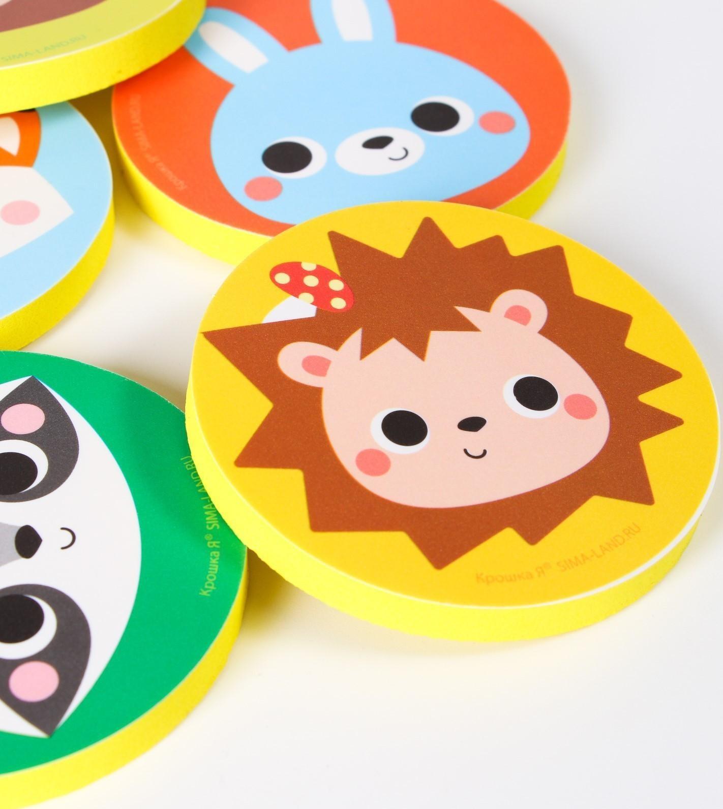 Мемо-игра: стикеры EVA для ванны «Животные леса»