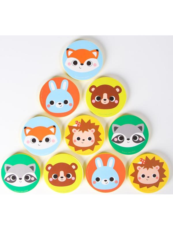 Мемо-игра: стикеры EVA для ванны «Животные леса»