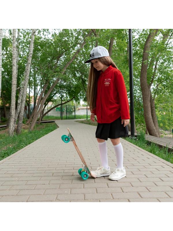 Пенниборд 56 х 15 см, колеса PU 60 х 45 мм, алюминиевая подвеска, цвет бронзовый