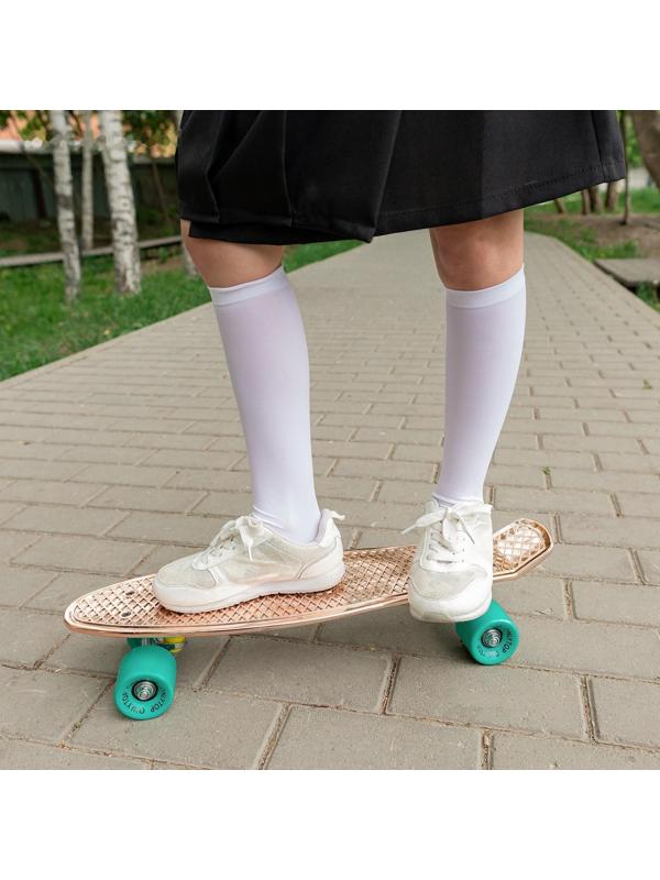 Пенниборд 56 х 15 см, колеса PU 60 х 45 мм, алюминиевая подвеска, цвет бронзовый