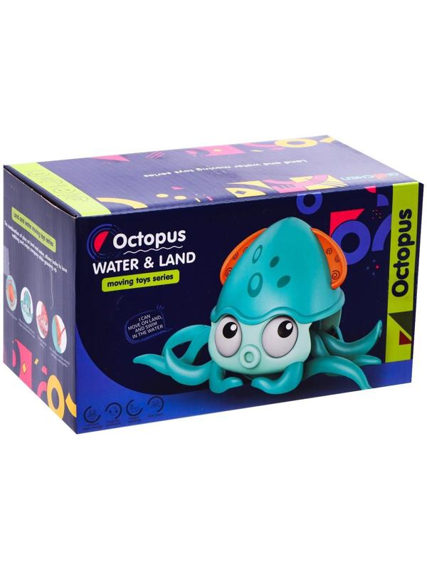 Каталка на верёвке «Осьминог», водоплавающая, цвет оранжевый