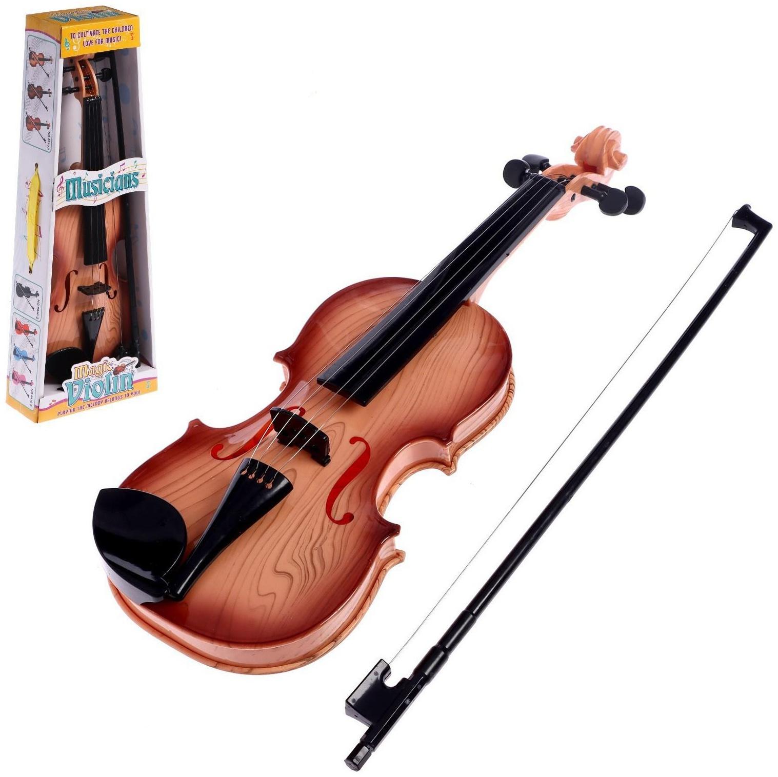 Игрушка музыкальная «Скрипка. Маэстро», звуковые эффекты, цвет светло-коричневый