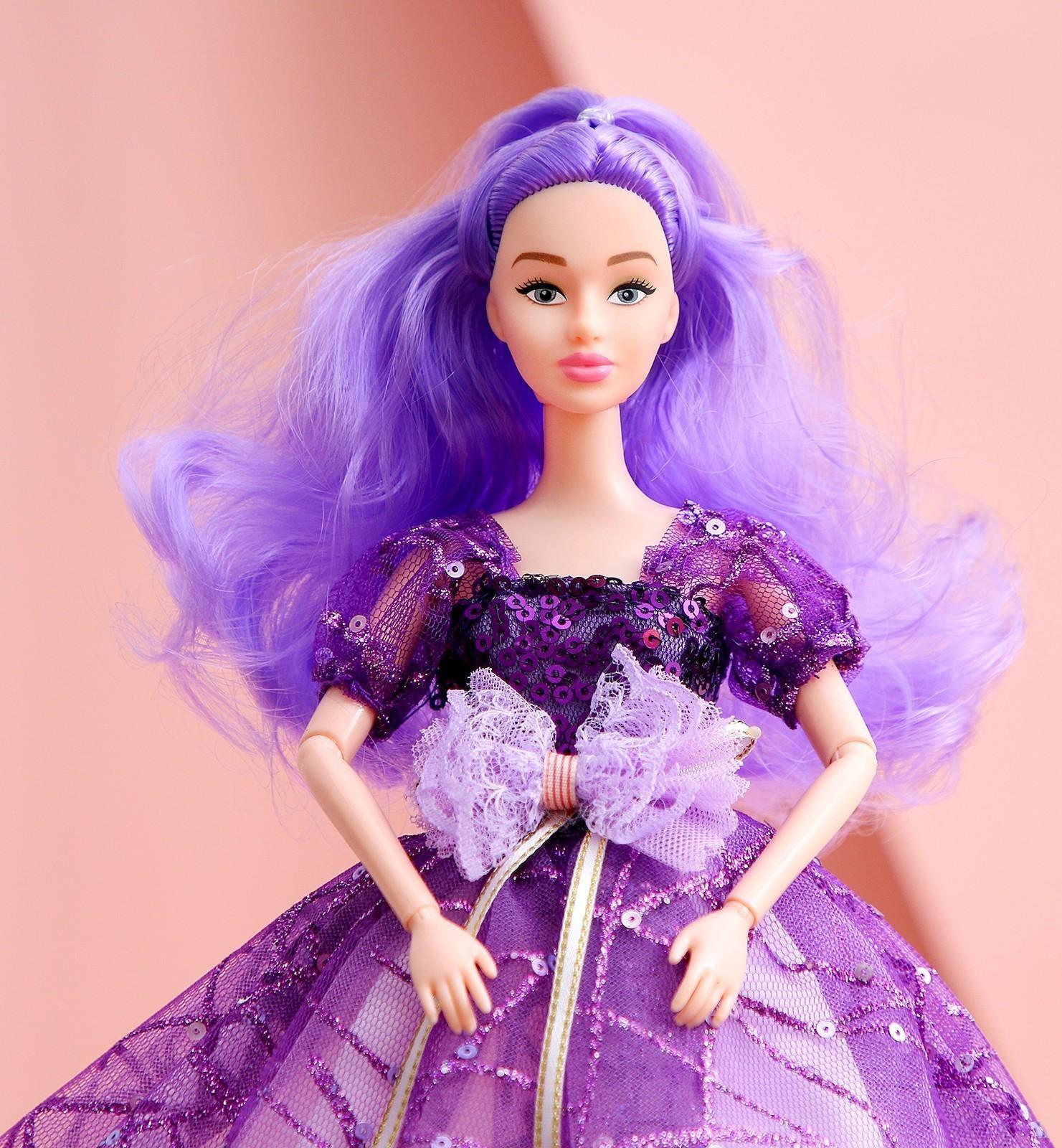 Кукла-модель «Нежные мечты» с аксессуарами, фиолетовые волосы