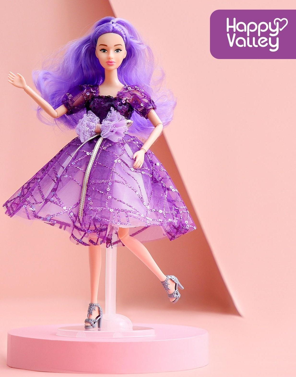 Кукла-модель «Нежные мечты» с аксессуарами, фиолетовые волосы