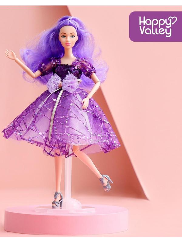 Кукла-модель «Нежные мечты» с аксессуарами, фиолетовые волосы