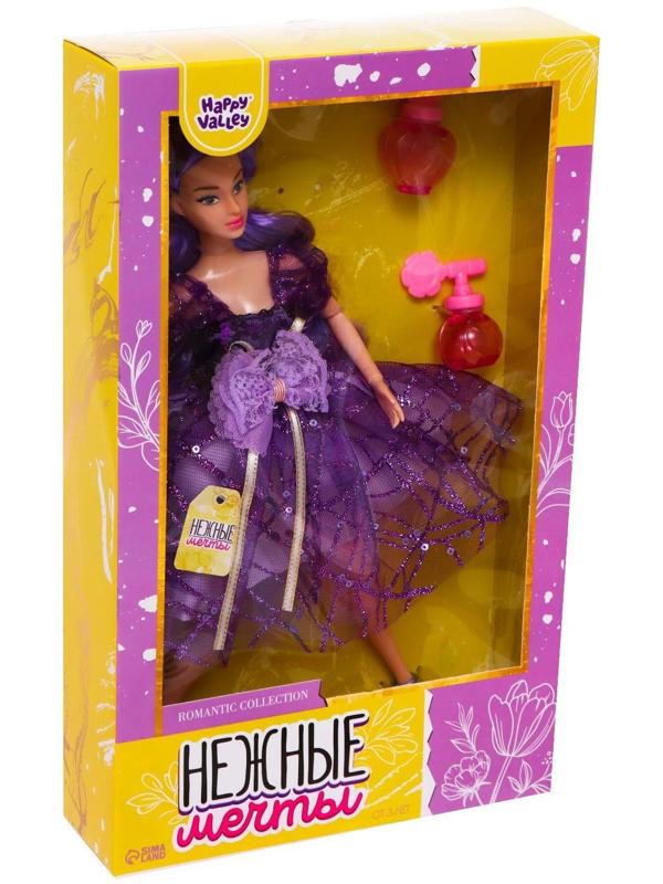 Кукла-модель «Нежные мечты» с аксессуарами, фиолетовые волосы