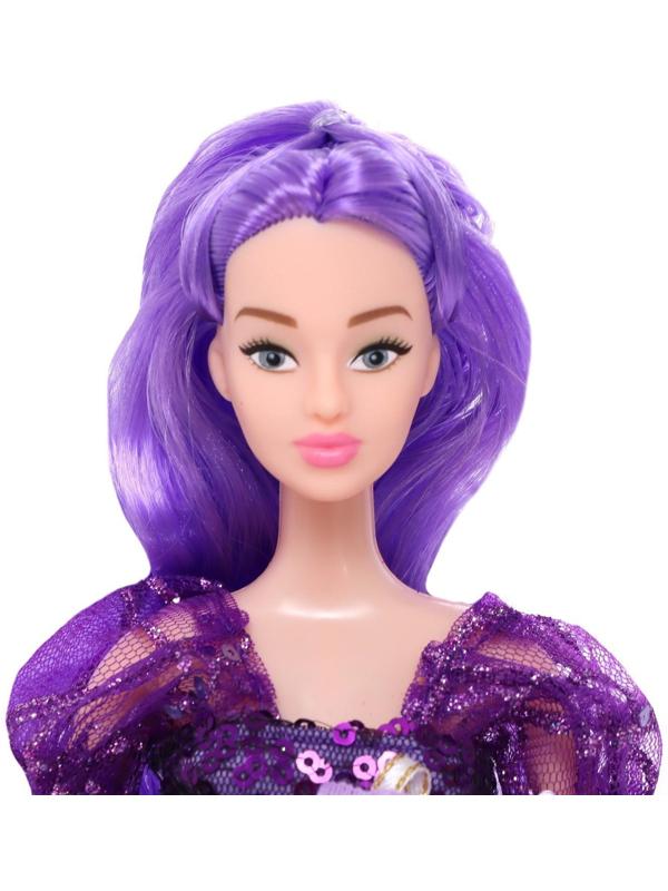 Кукла-модель «Нежные мечты» с аксессуарами, фиолетовые волосы