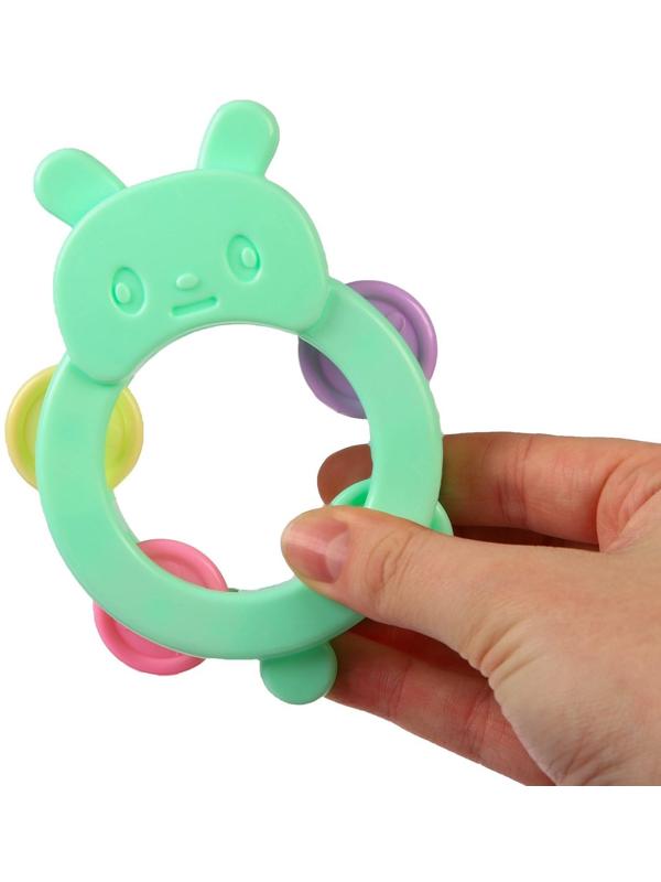 Погремушка бубен «Зайчик», МИКС