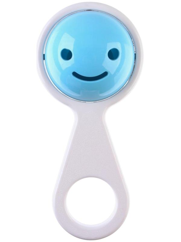 Погремушка «Смайлик», на ручке, цвет МИКС