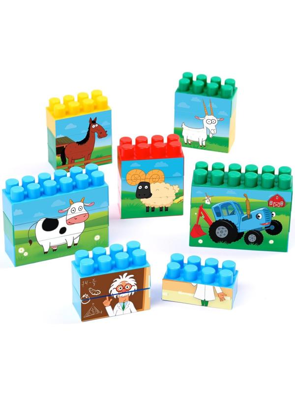 Блочный конструктор «Синий трактор»