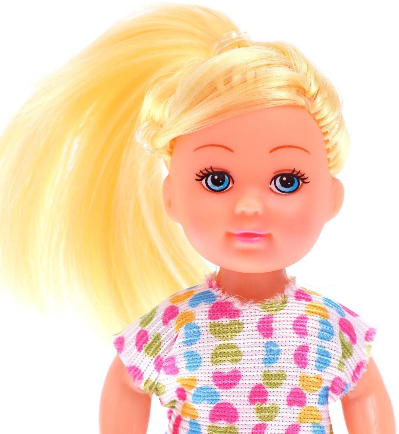 Кукла-малышка «Ева», в платье, МИКС