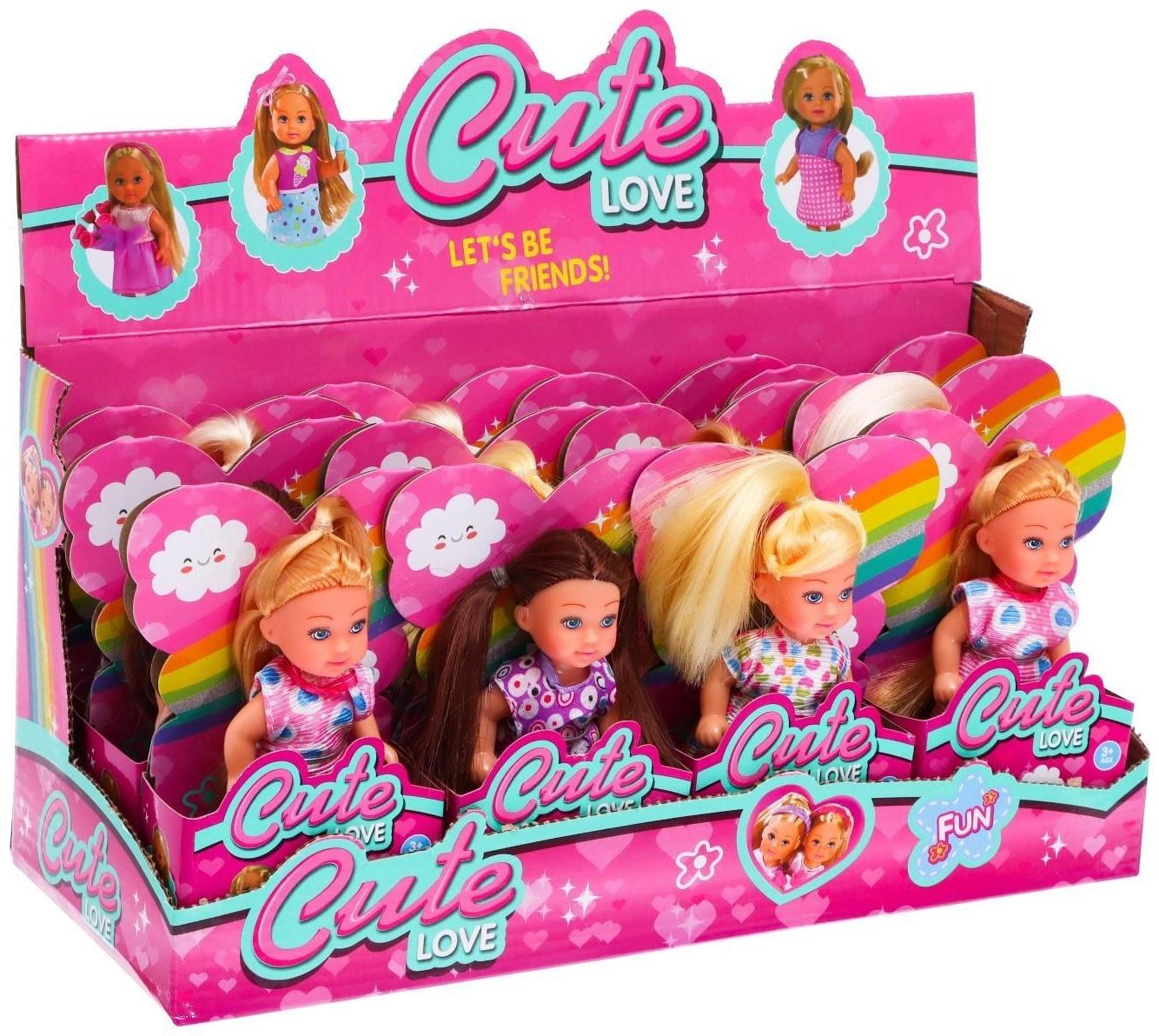 Кукла-малышка «Ева», в платье, МИКС