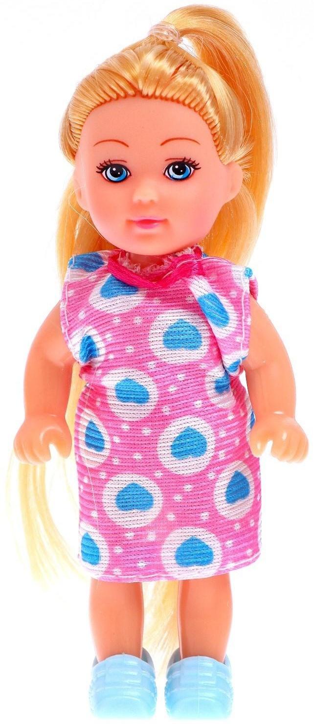 Кукла-малышка «Ева», в платье, МИКС