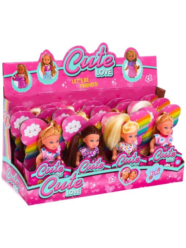 Кукла-малышка «Ева», в платье, МИКС