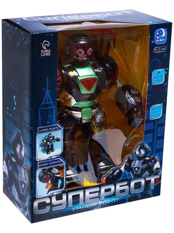 Робот «Супербот», световые и звуковые эффекты, работает от батареек, цвет зелёный