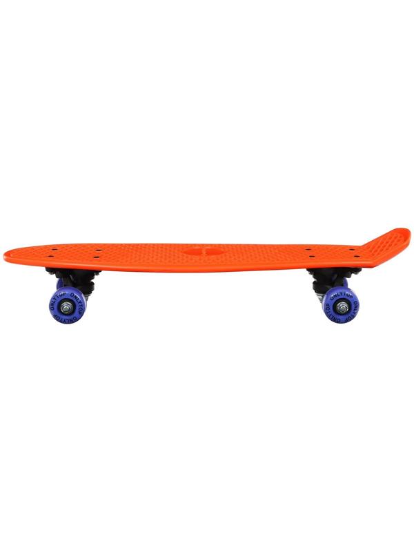 Пенниборд 56 х 15 см, колеса PVC 50 мм, пластиковая подвеска, цвет оранжевый