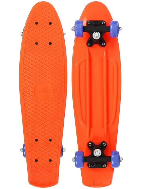 Пенниборд 56 х 15 см, колеса PVC 50 мм, пластиковая подвеска, цвет оранжевый