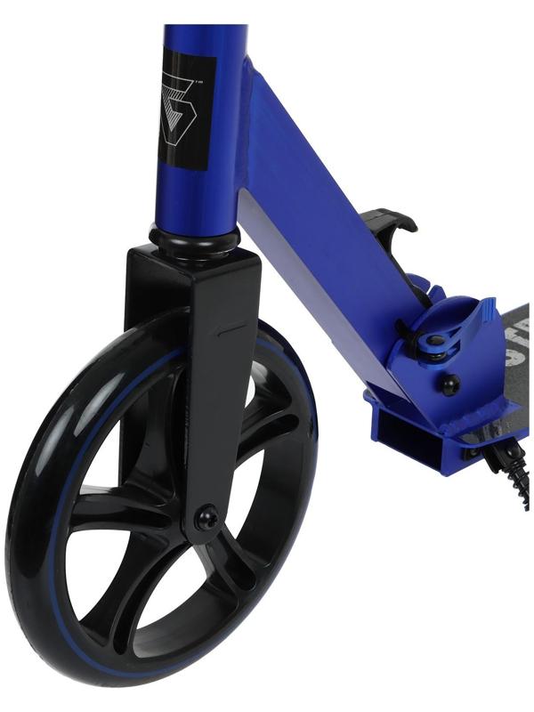 Самокат городской, складной GRAFFITI,  колеса PU 200, 86A, подножка, ABEC 9, цвет синий