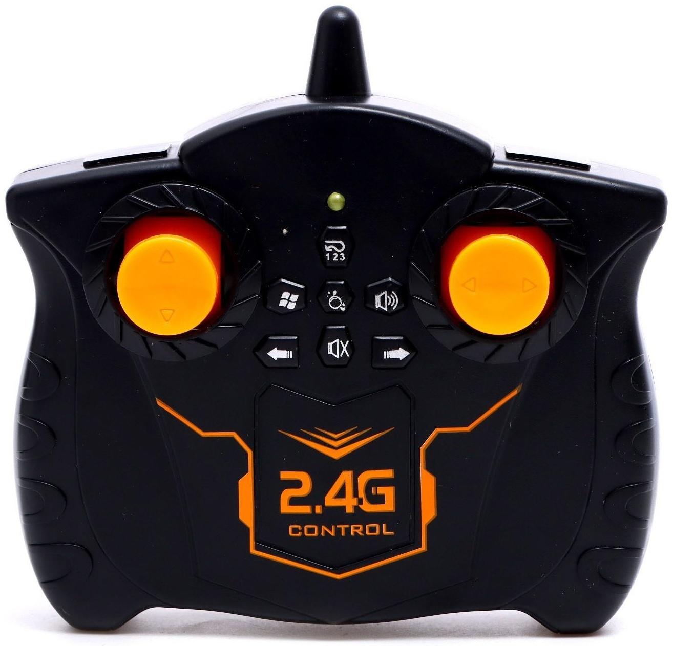 Танк радиоуправляемый MECH, стандартный пульт, стреляет пулями, цвет оранжевый