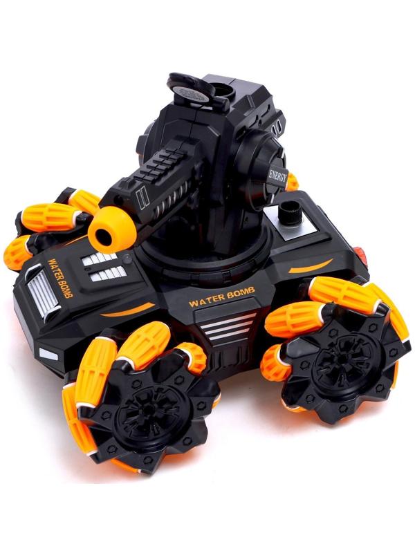 Танк радиоуправляемый MECH, стандартный пульт, стреляет пулями, цвет оранжевый