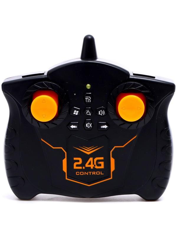 Танк радиоуправляемый MECH, стандартный пульт, стреляет пулями, цвет оранжевый