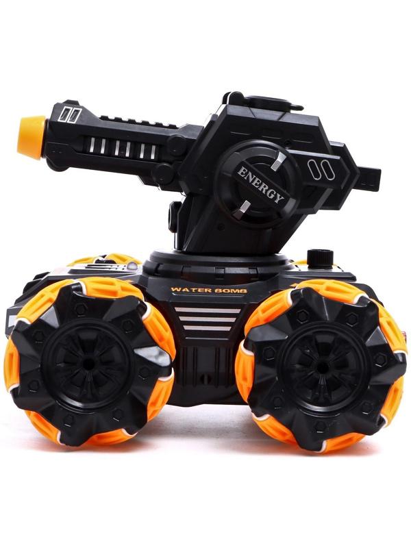 Танк радиоуправляемый MECH, стандартный пульт, стреляет пулями, цвет оранжевый