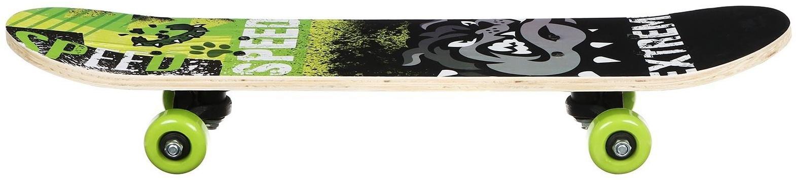 Скейтборд подростковый SPEED EXTREME 62 х 16 см, колёса PVC 50 мм, пластиковая подвеска