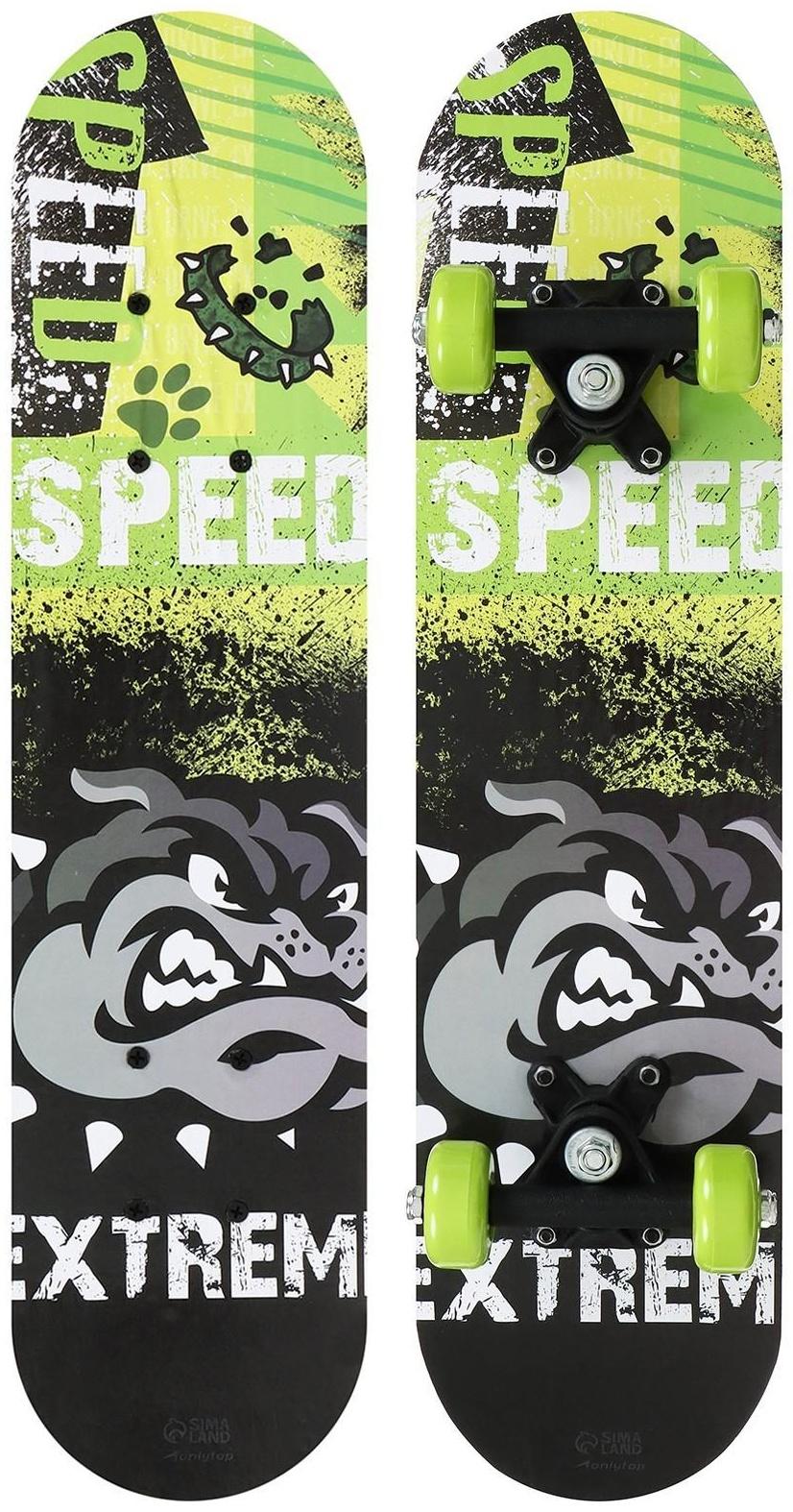 Скейтборд подростковый SPEED EXTREME 62 х 16 см, колёса PVC 50 мм, пластиковая подвеска