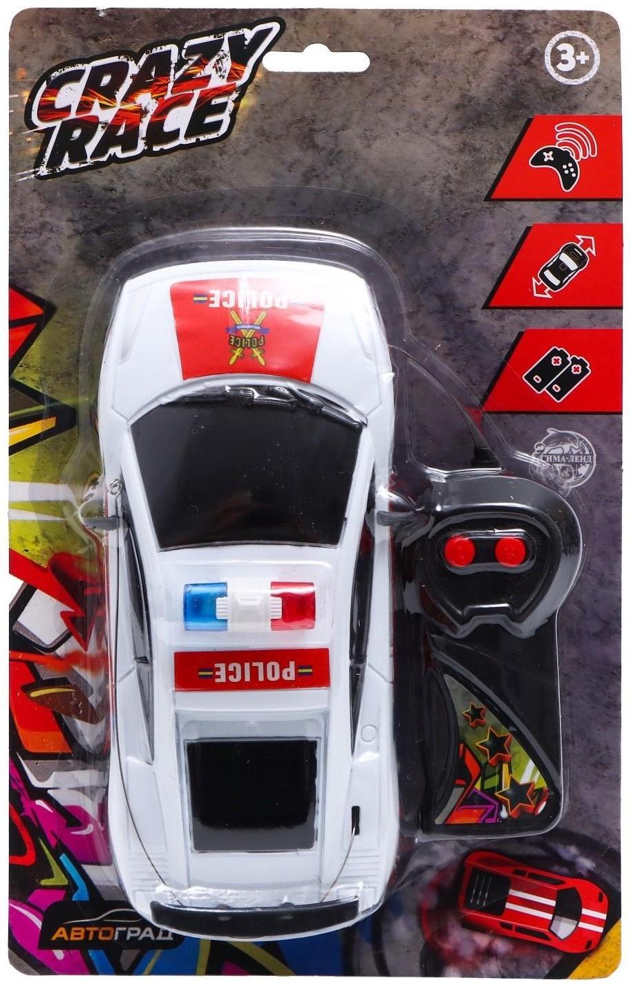 Машина радиоуправляемая «Полицейский патруль», работает от батареек, цвет бело-красный
