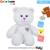 Мягкая игрушка «Медведь», 3 открытки, цвет белый, 65 см