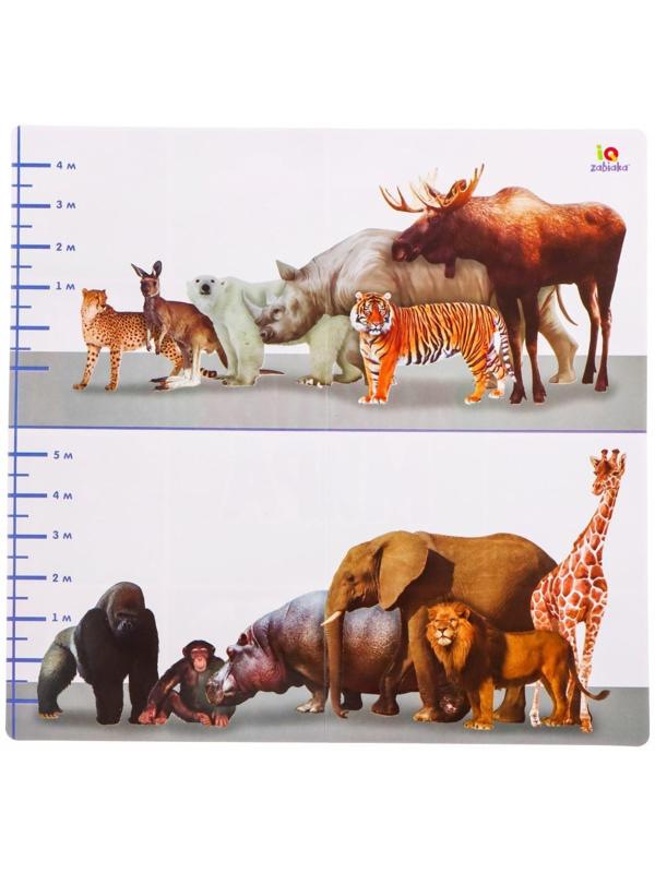 Набор фигурок животных с обучающими карточками «Животные мира»