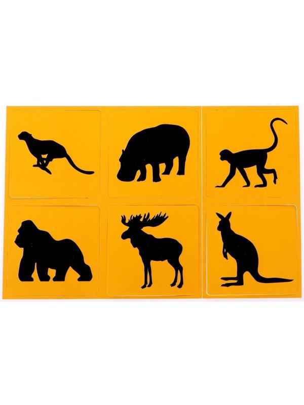 Набор фигурок животных с обучающими карточками «Животные мира»