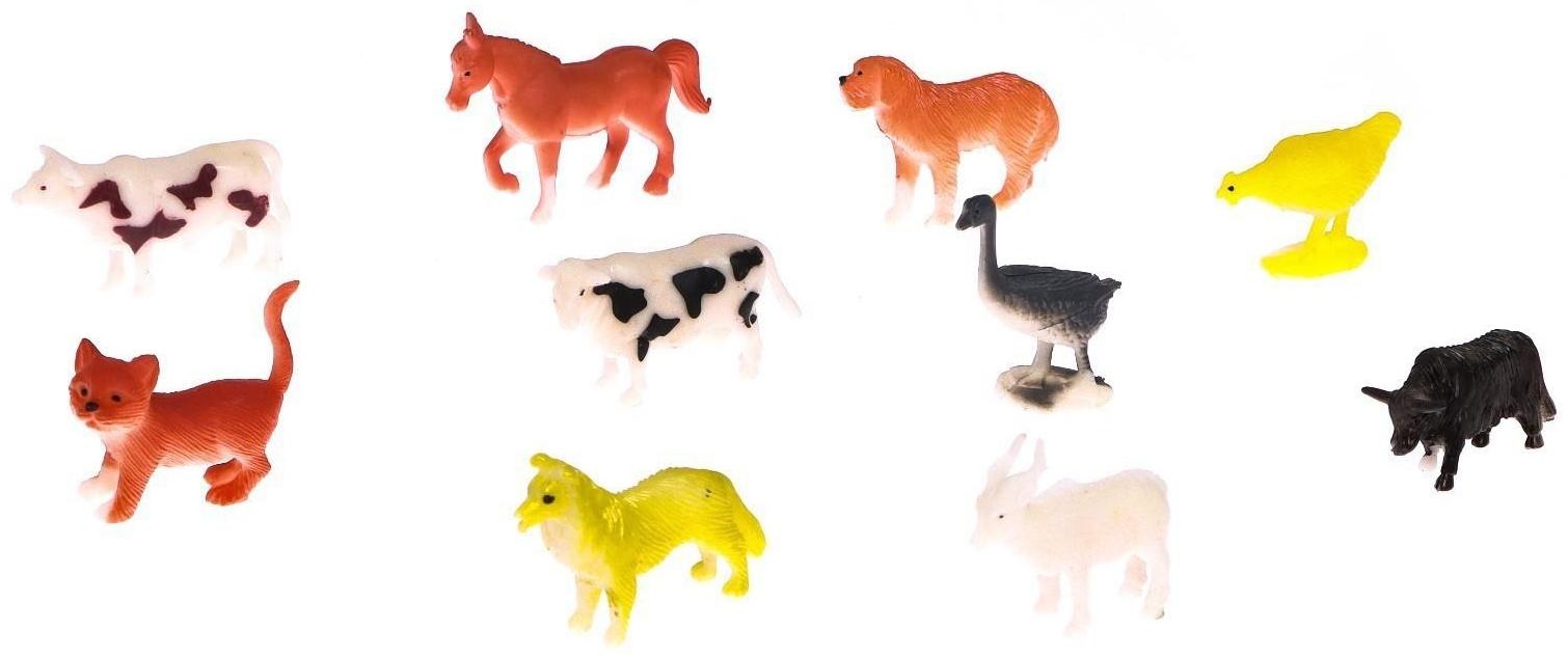 Набор фигурок животных с обучающими карточками «Домашние животные»